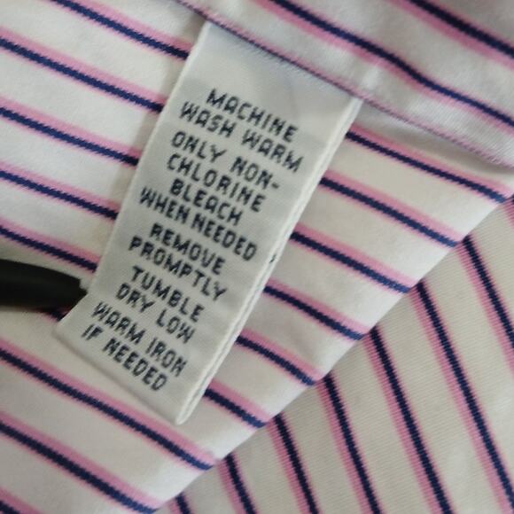 Polo by Ralph Lauren STANTON custom Fit 100% cotton LS dress shirt XL stripe - Picture 13 of 14